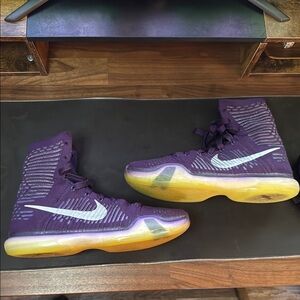 Nike Purple and Yellow Athletic Shoes